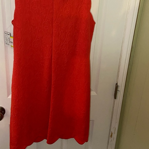 Anne Klein Coral orange Sheath Sleeveless Dress NWT Size M - Picture 9 of 13